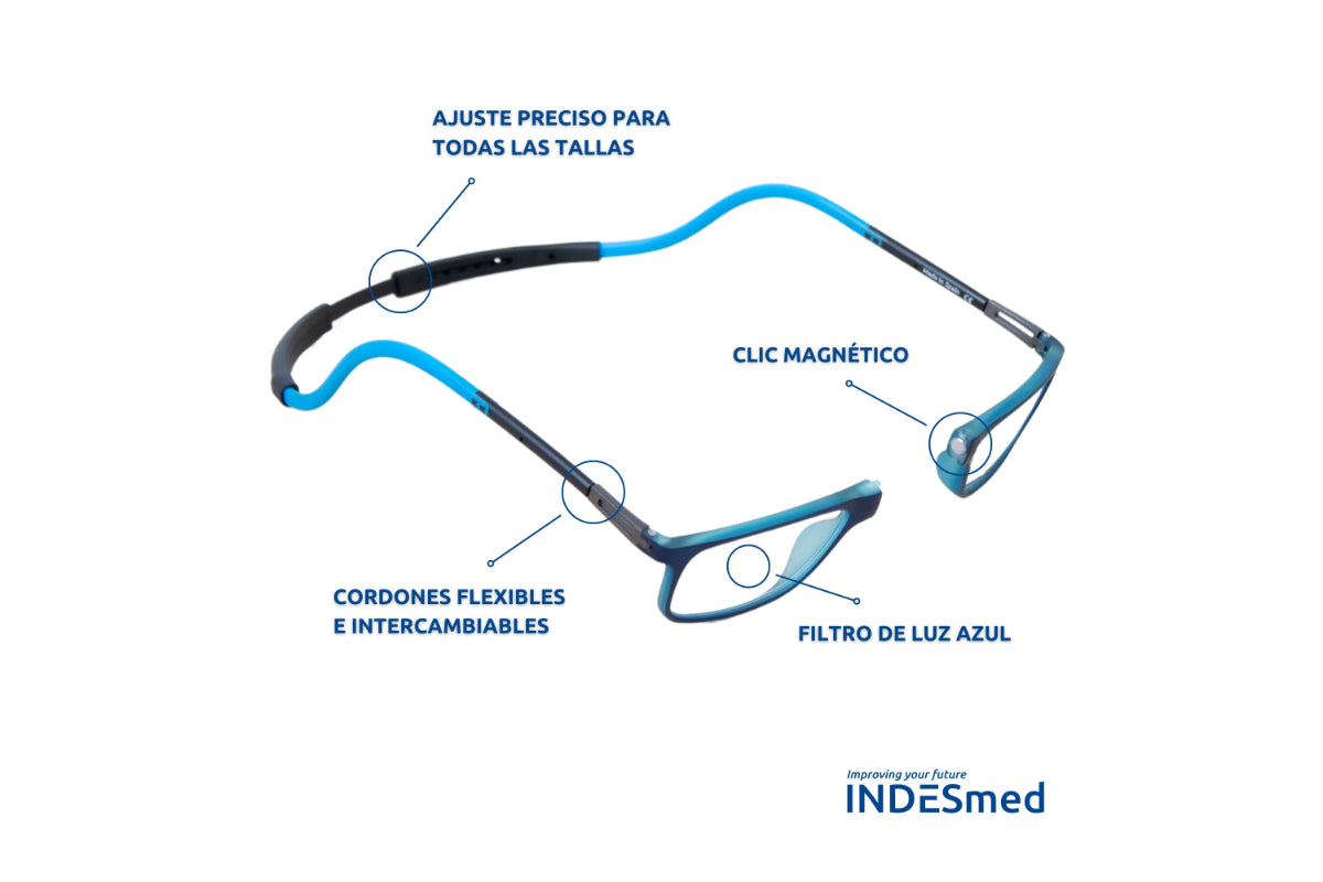 Lentes Ópticos con cierre Magnético Frontal Negro Indesmed