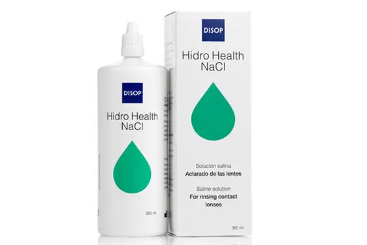 Solución Salina para Lentes de Contacto Hidro Health NaCI 360 ml