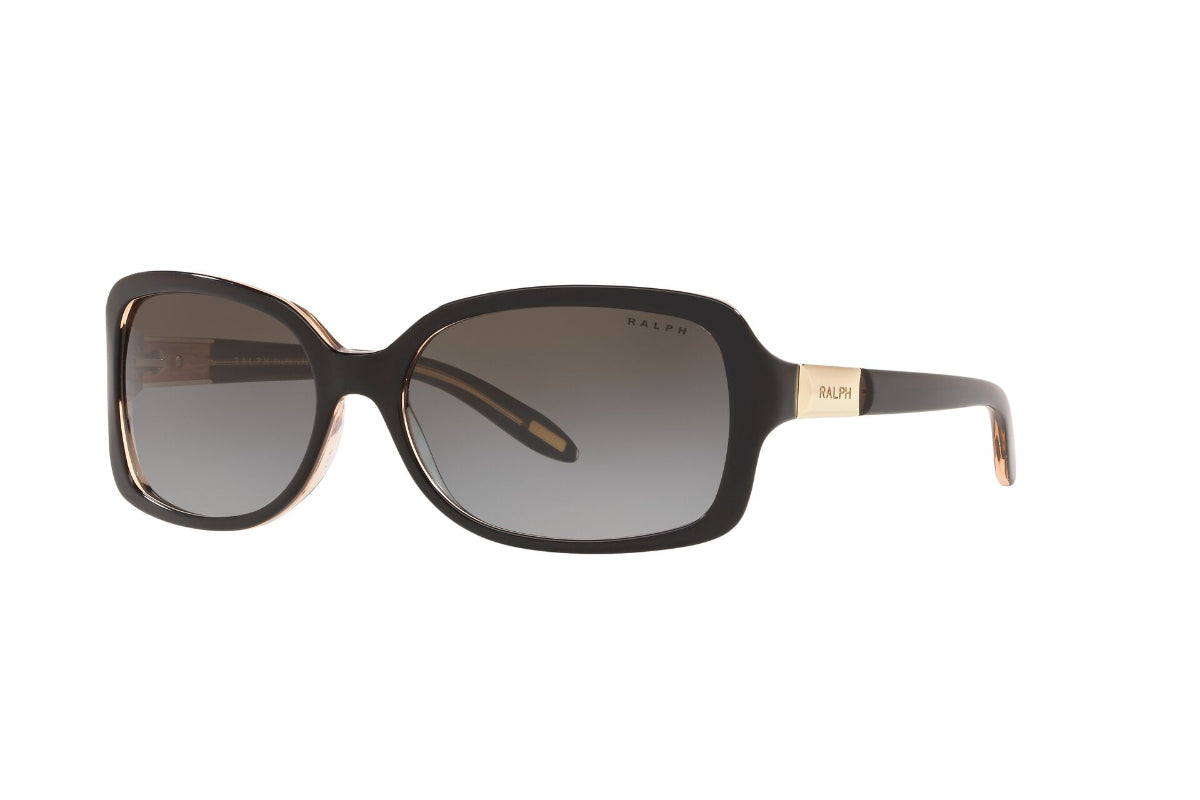 Lentes de Sol Shiny Black On Transp Brown Ralph