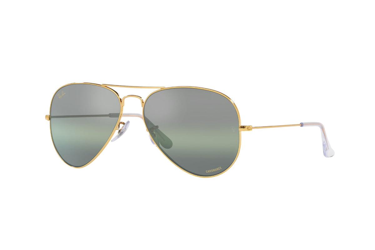 Lentes De Sol Aviator Metal Dorado Polarizados Ray-Ban