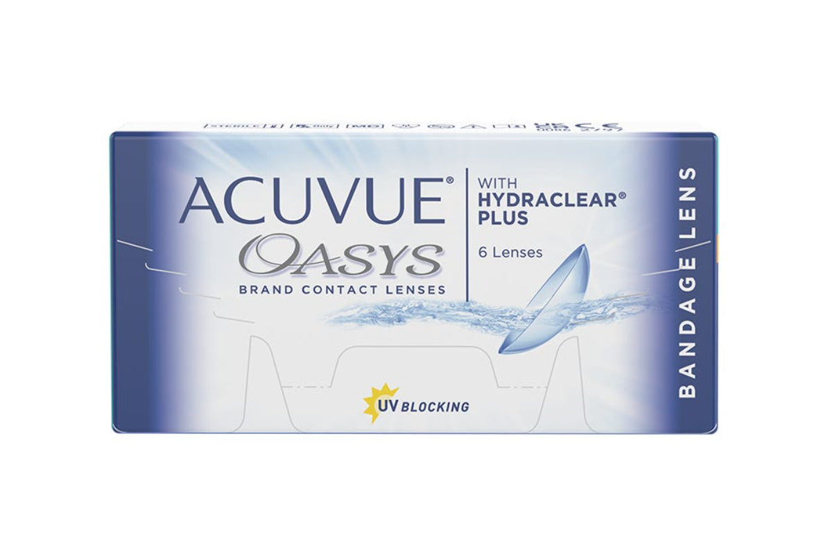 Lentes de Contacto Acuvue Oasis Bandage Terapéutico Sin Graduación Uso Quincenal
