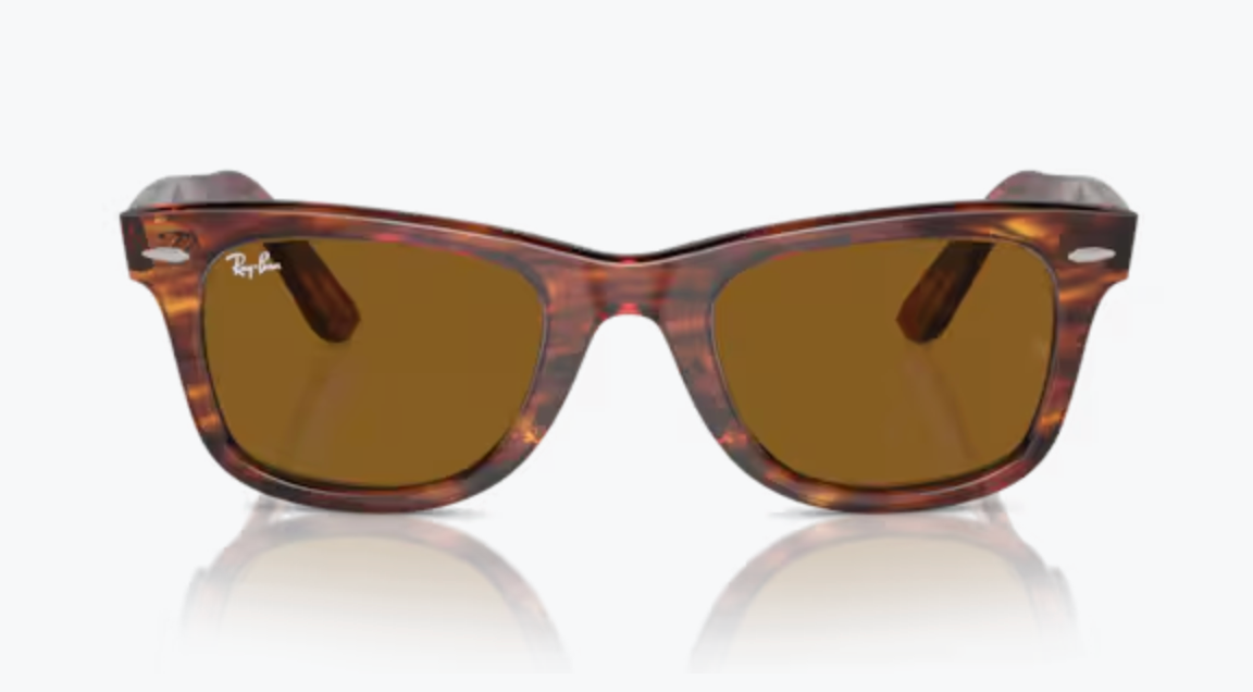 2 Lentes de repuesto para Ray-Ban RB2140 WAYFARER Café B-15 medida 50