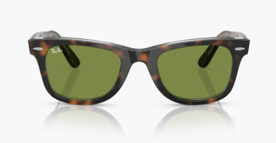 2 Lentes de repuesto para Ray-Ban RB2140 WAYFARER Verde medida 50