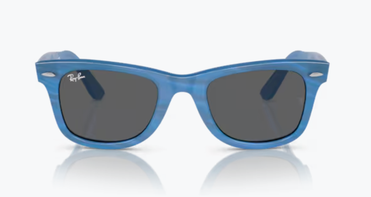 2 Lentes de repuesto para Ray-Ban RB2140 WAYFARER Gris Oscuro medida 50