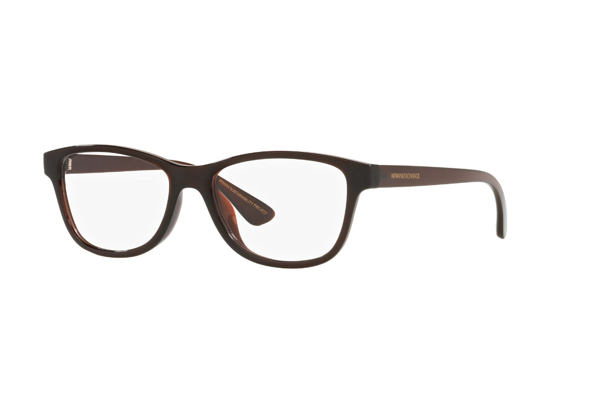 Lentes Opticos Translucent Brown Exchange Armani