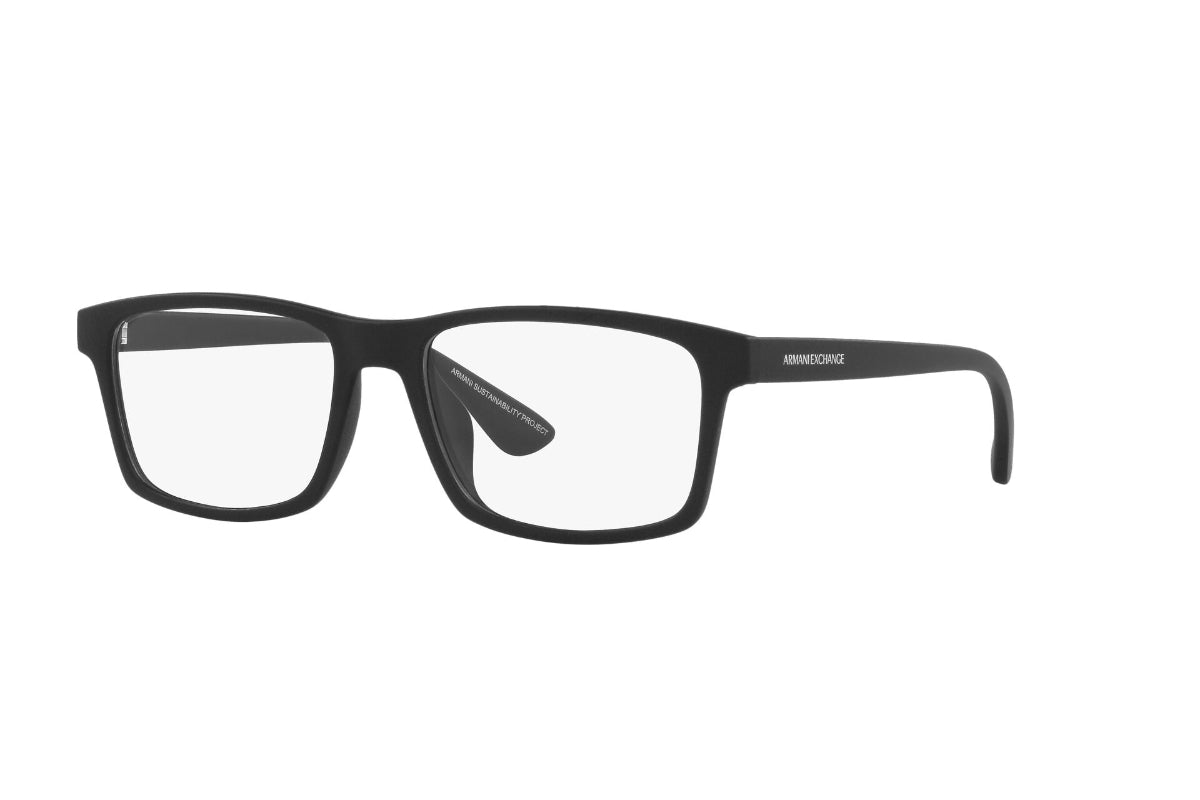 Lentes Opticos Matte Black Exchange Armani Sustentable