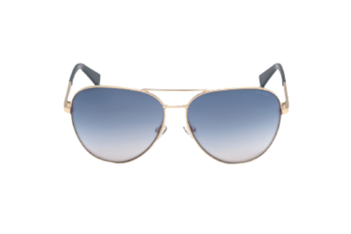 Lentes de Sol Dorado Azul Guess