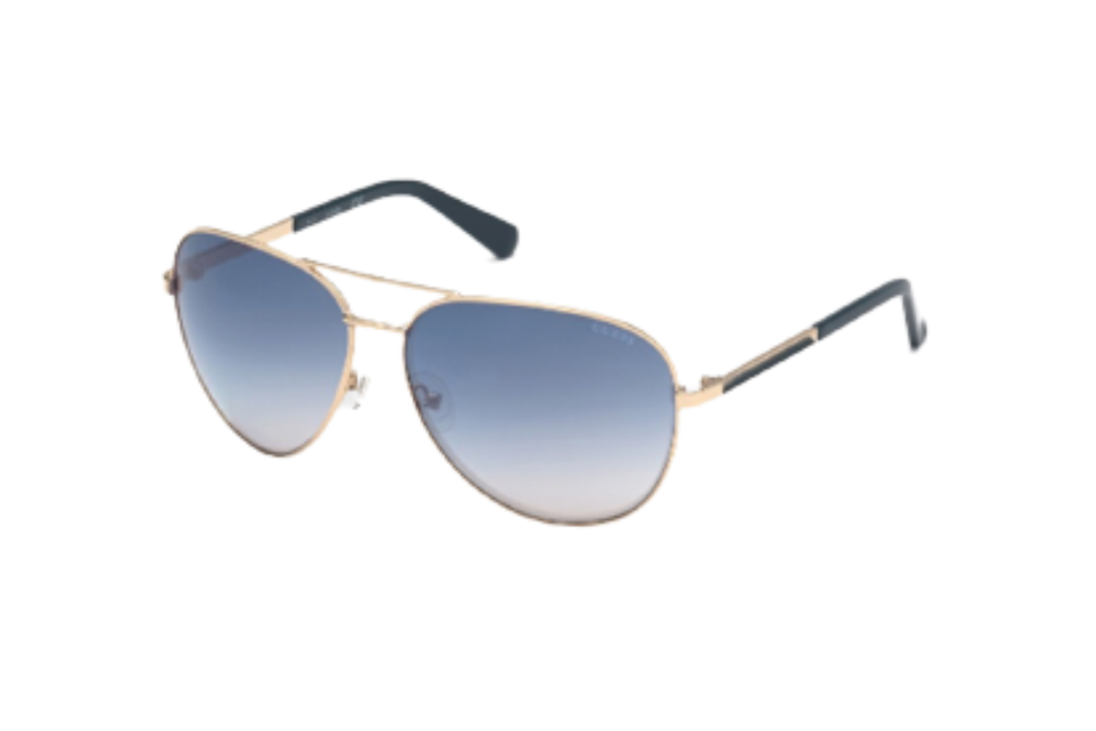 Lentes de Sol Dorado Azul Guess