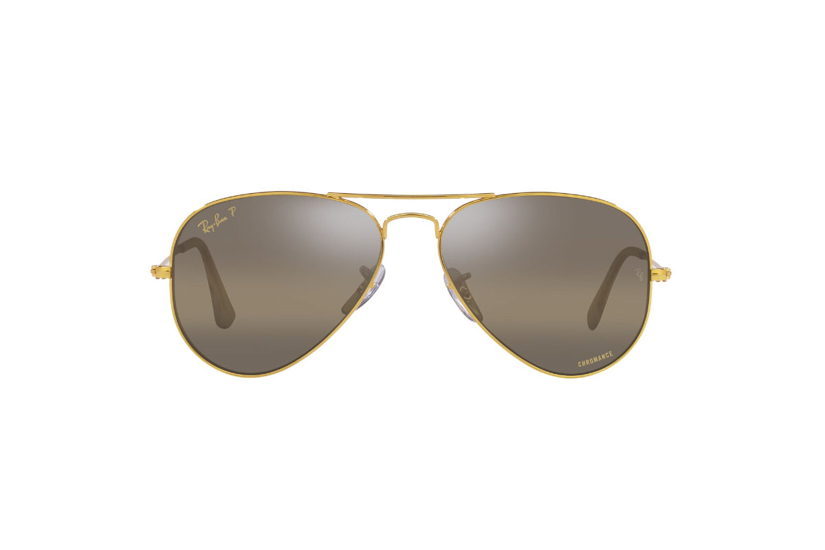 Lentes De Sol Aviator Metal Dorado Polarizados Ray-Ban