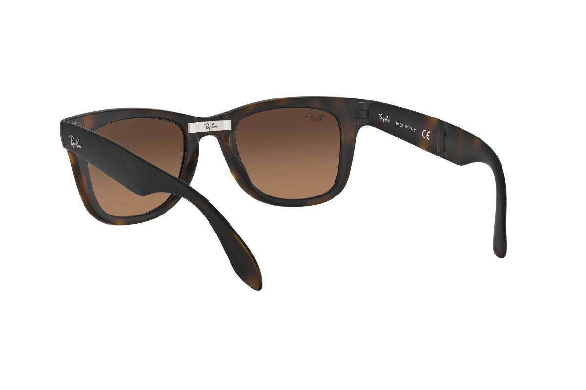 Lentes de Sol Folding Wayfarer Matte Havana Ray-Ban