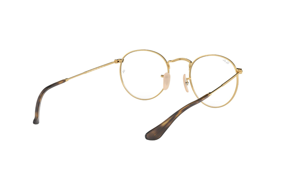 Lentes Ópticos Round Metal Havana On Arista Ray-Ban