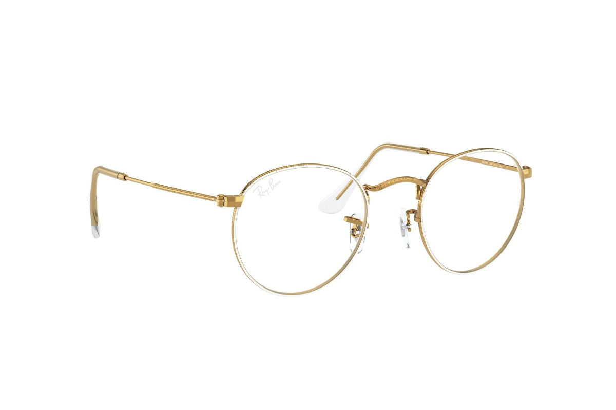 Lentes Ópticos Round White Gold Ray-Ban